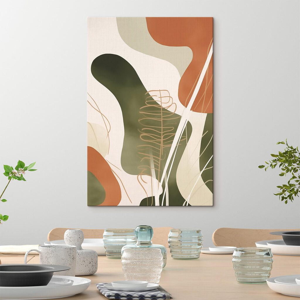 Abstract shapes in earthy tones