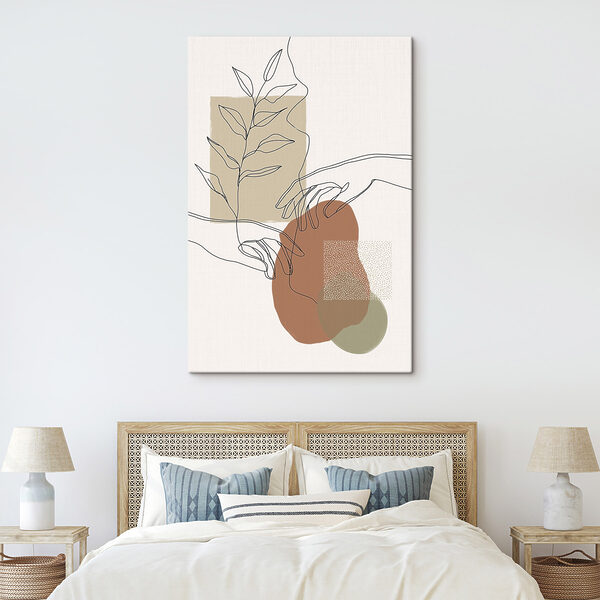 Drawing of a hand holding a plant