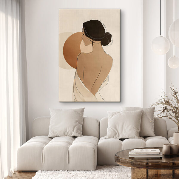 Woman with her back turned