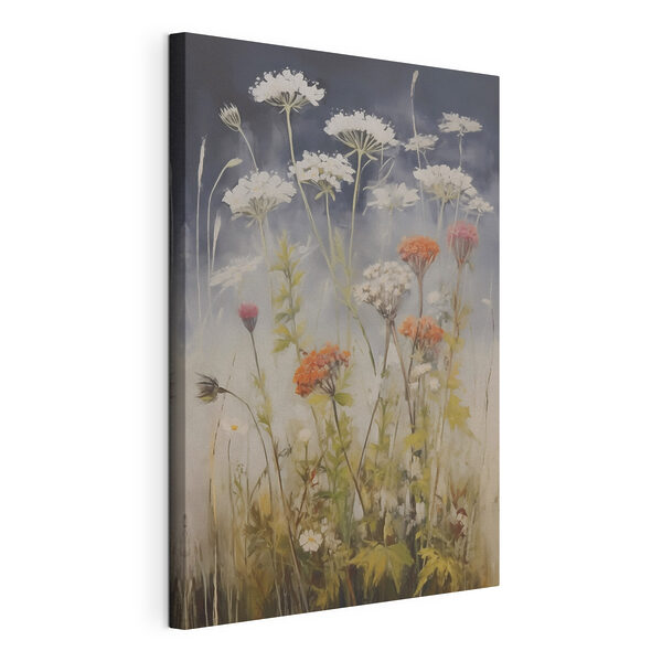 Painting of flowers in a field Painting of flowers in a field