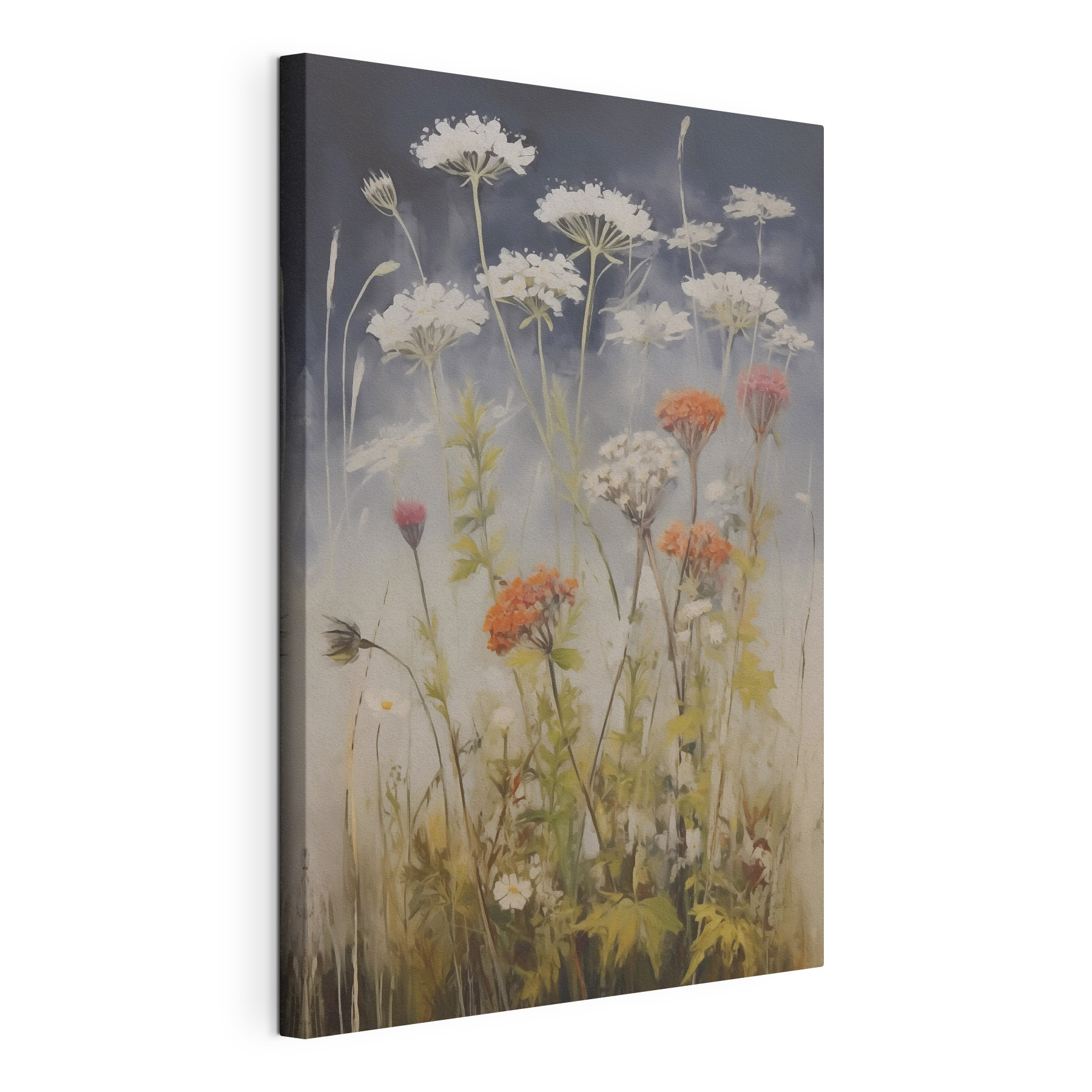 Painting of flowers in a field Painting of flowers in a field
