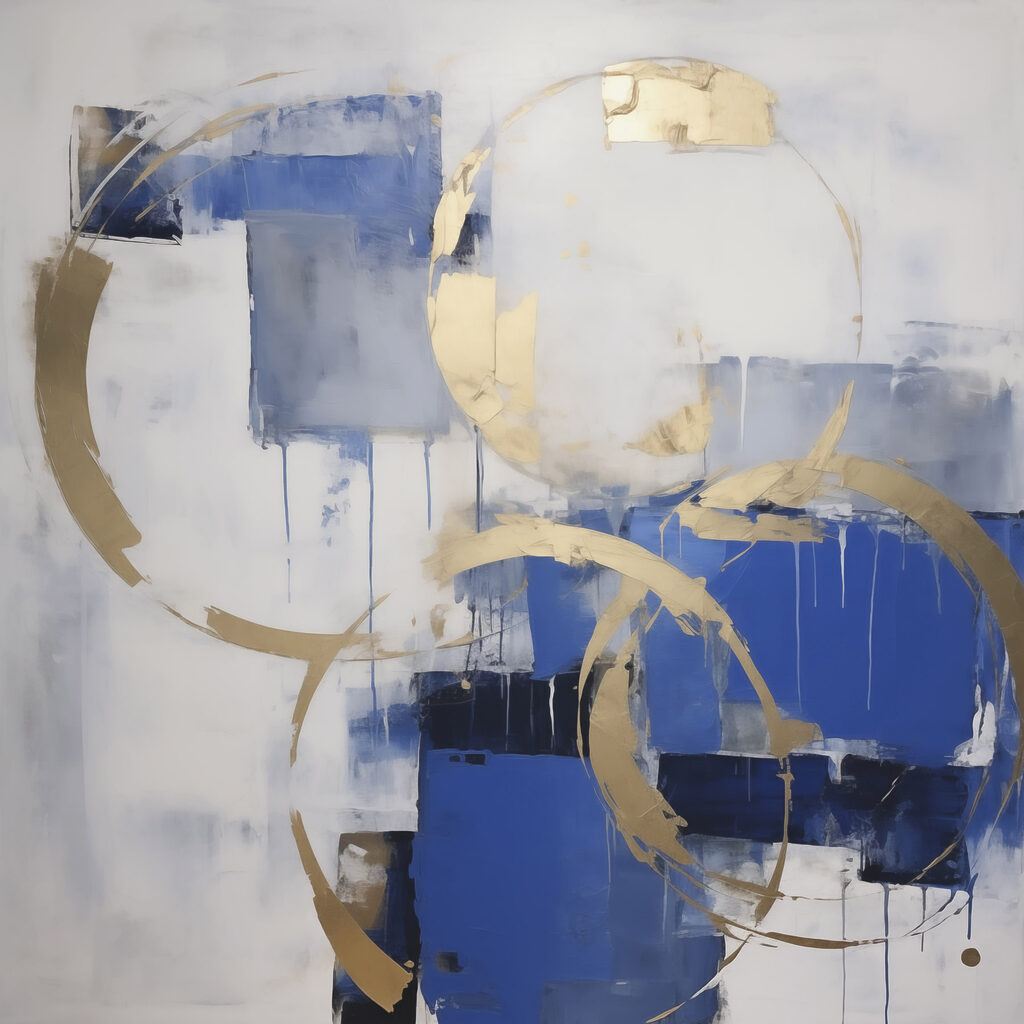 - Abstract composition with vibrant colors