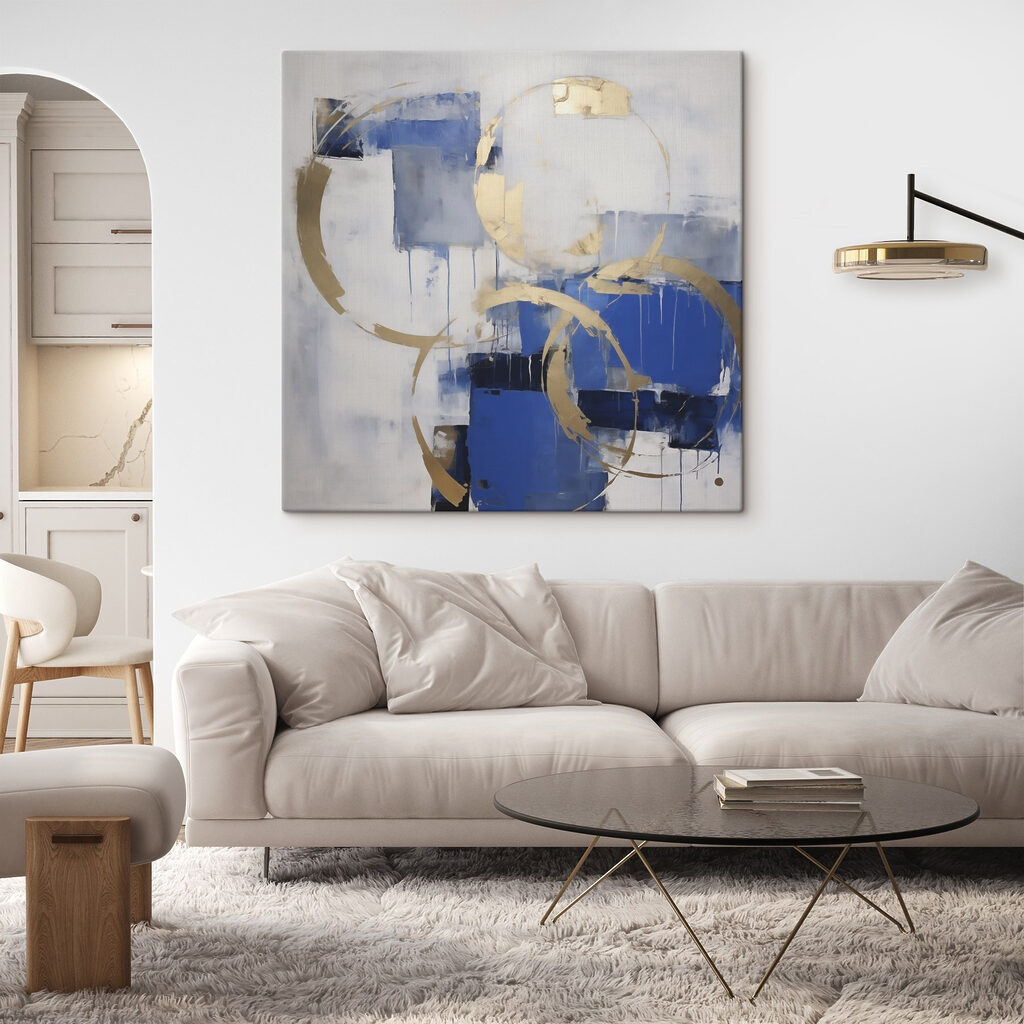 - Abstract composition with vibrant colors