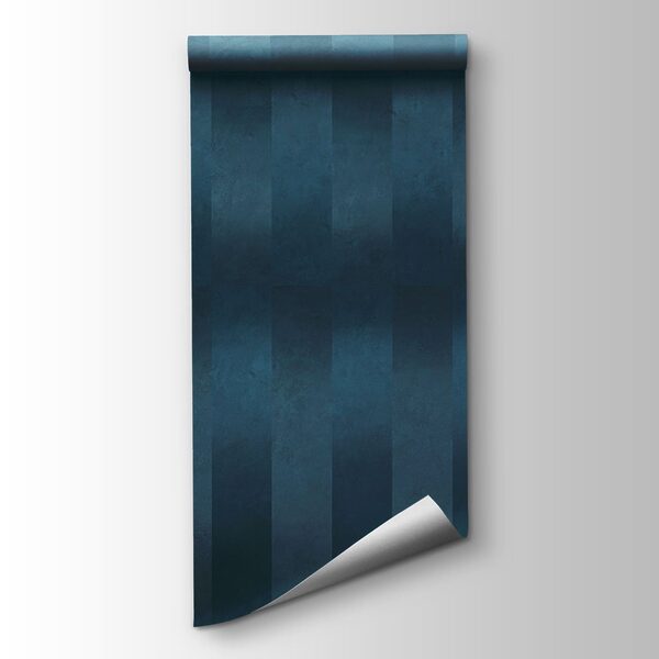 Blue and grey striped wall