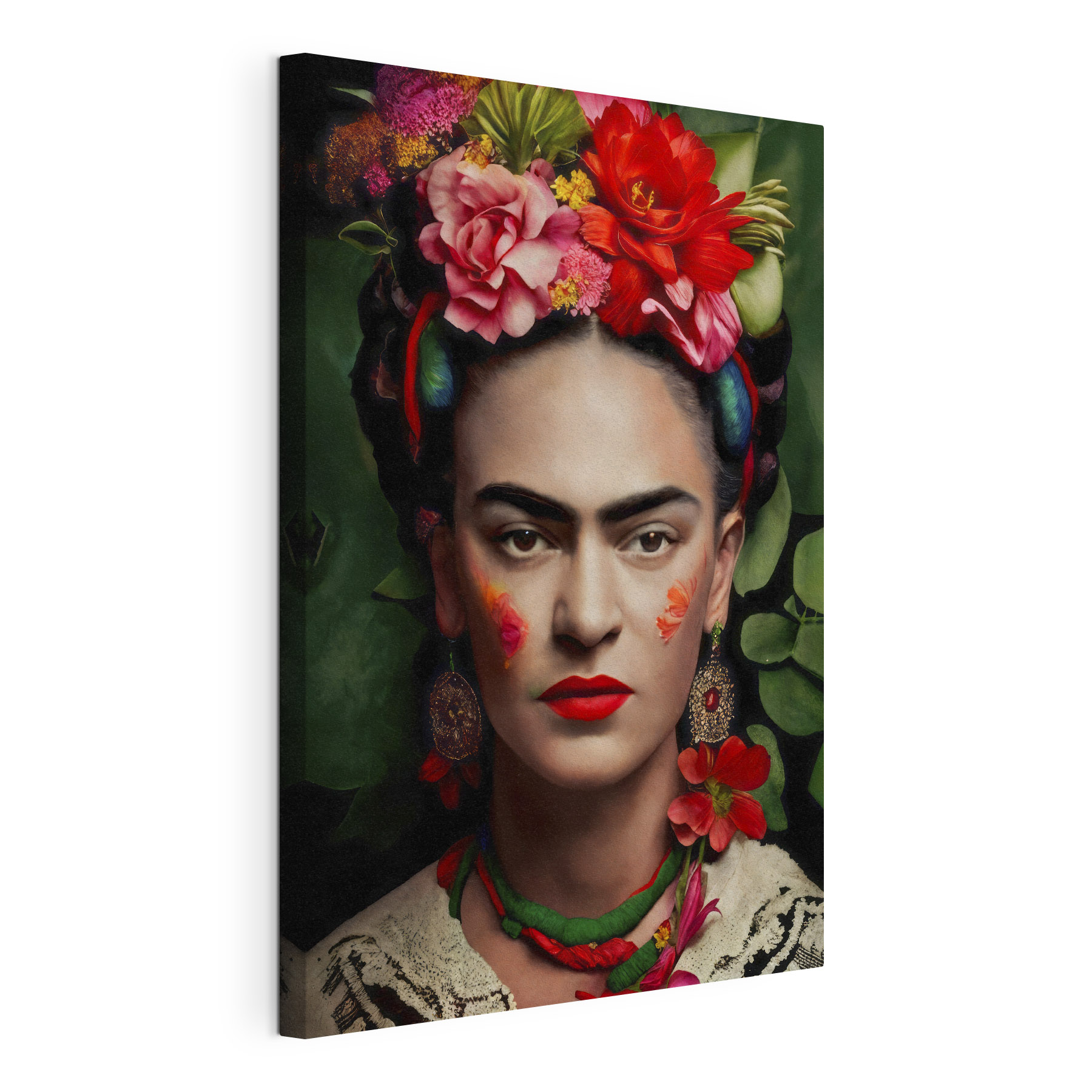 A woman with flowers in her hair A woman with flowers in her hair