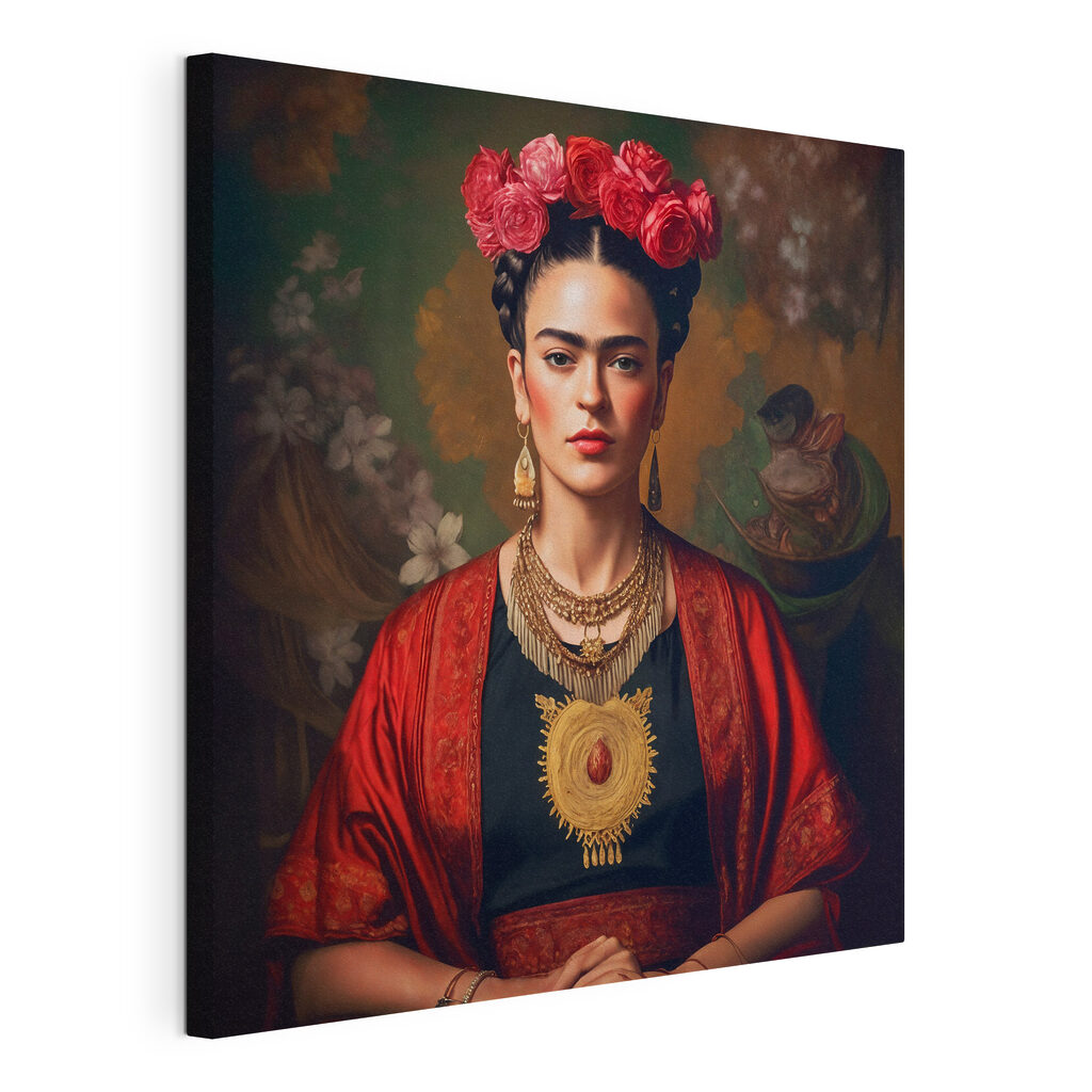A woman with flowers in her hair