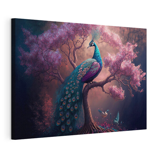 A peacock on a tree