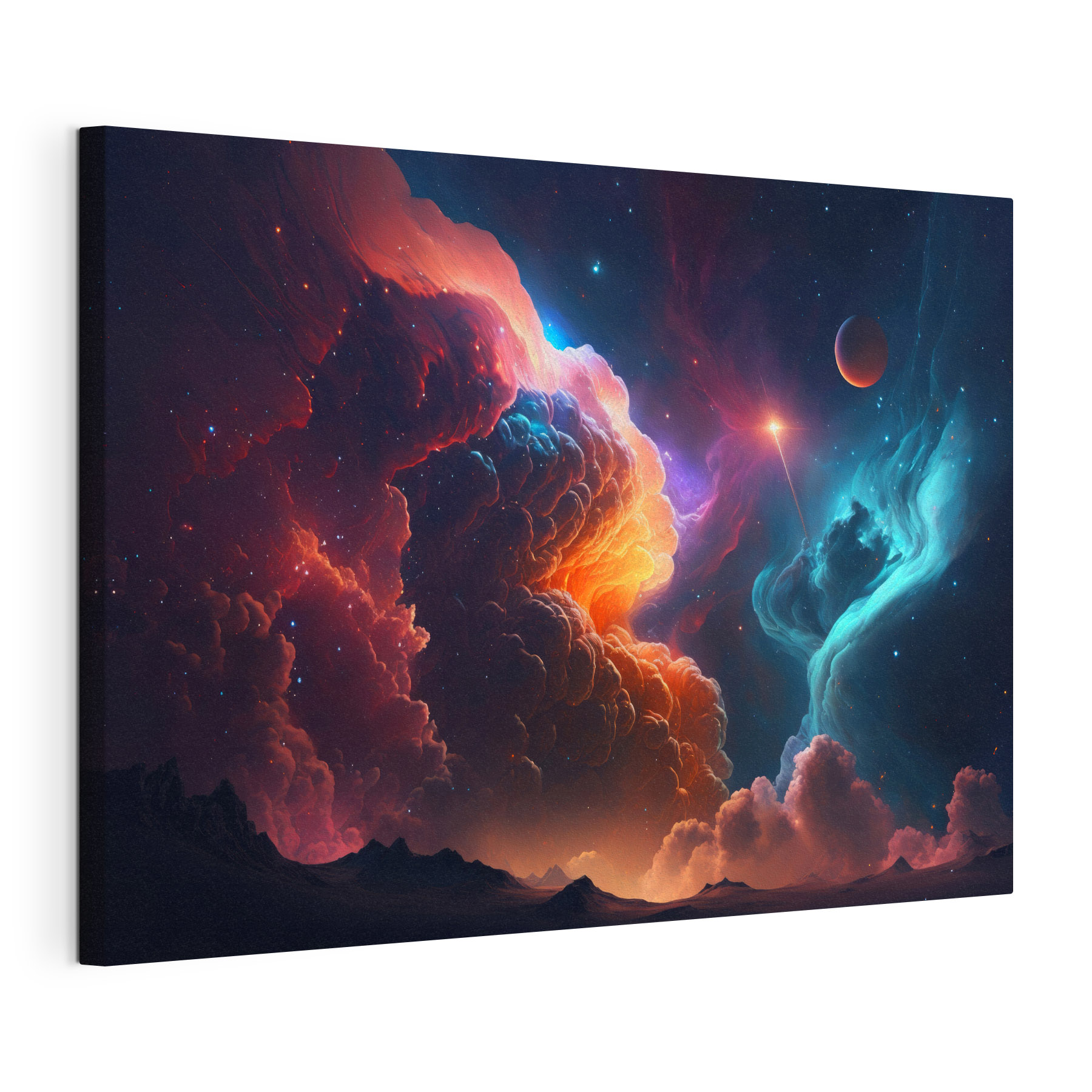 Colorful clouds and stars Colorful clouds and stars