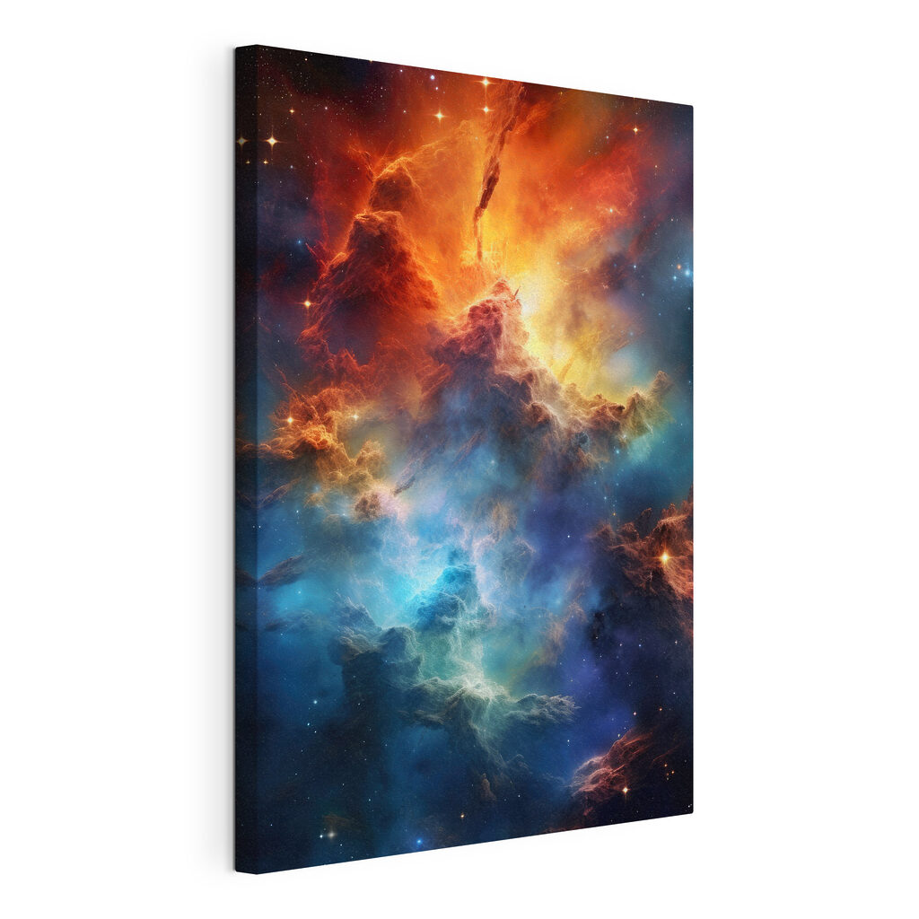 Colorful clouds and stars in space Colorful clouds and stars in space