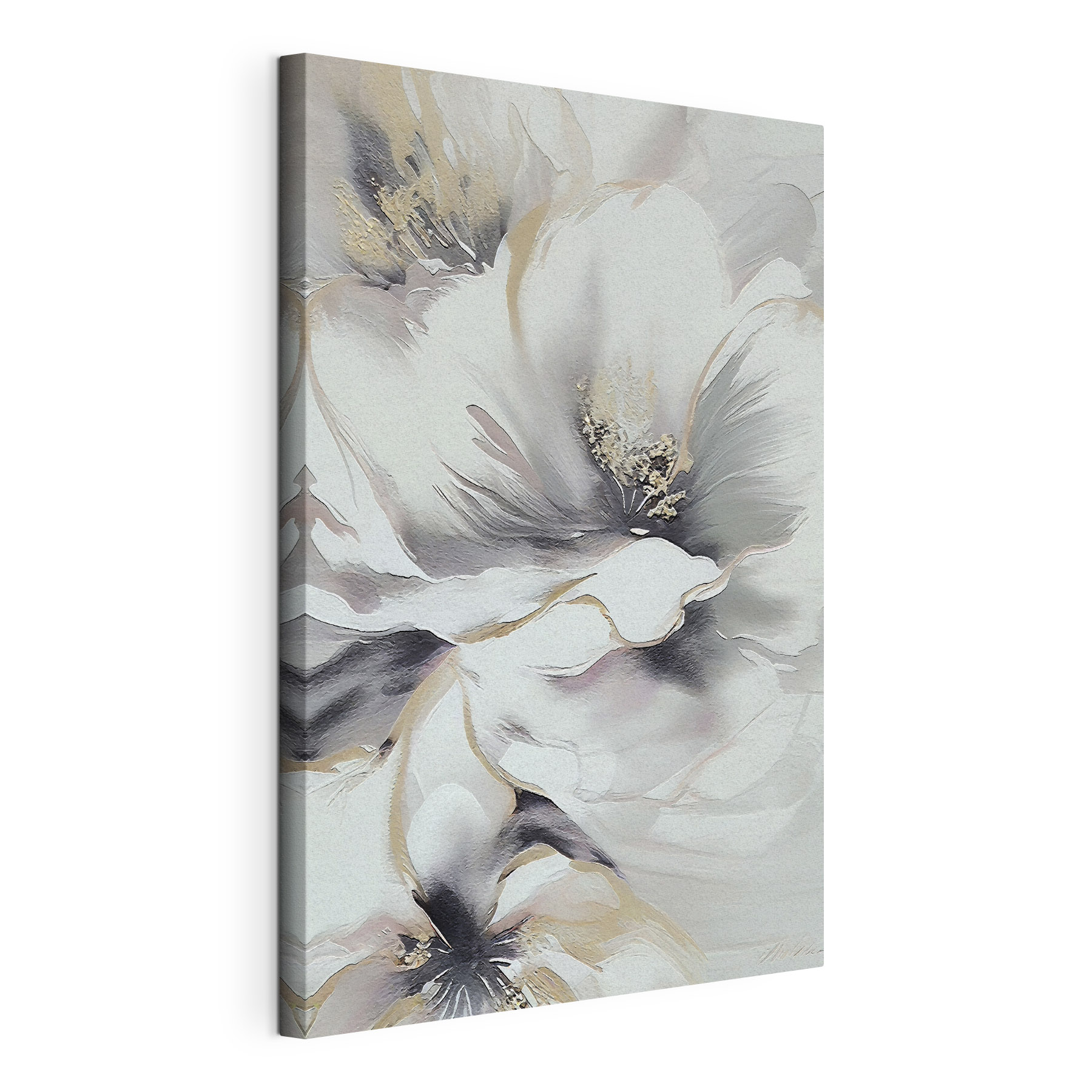 A painting of a flower