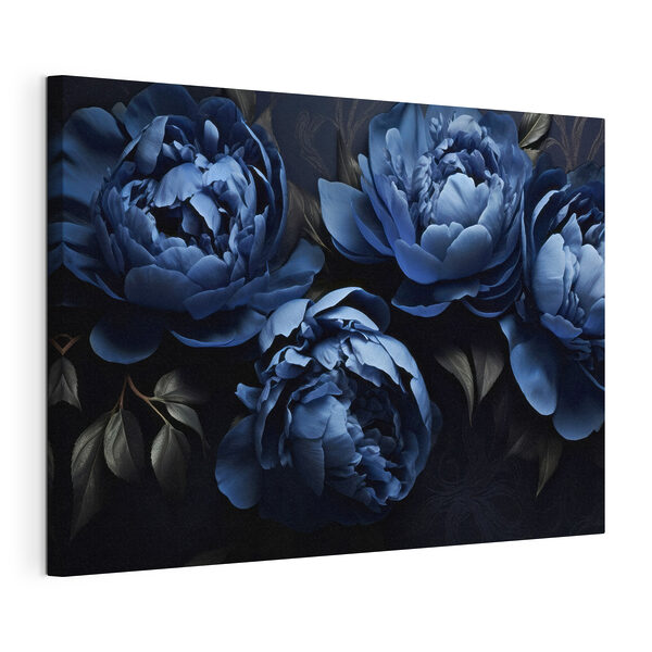 A group of blue flowers