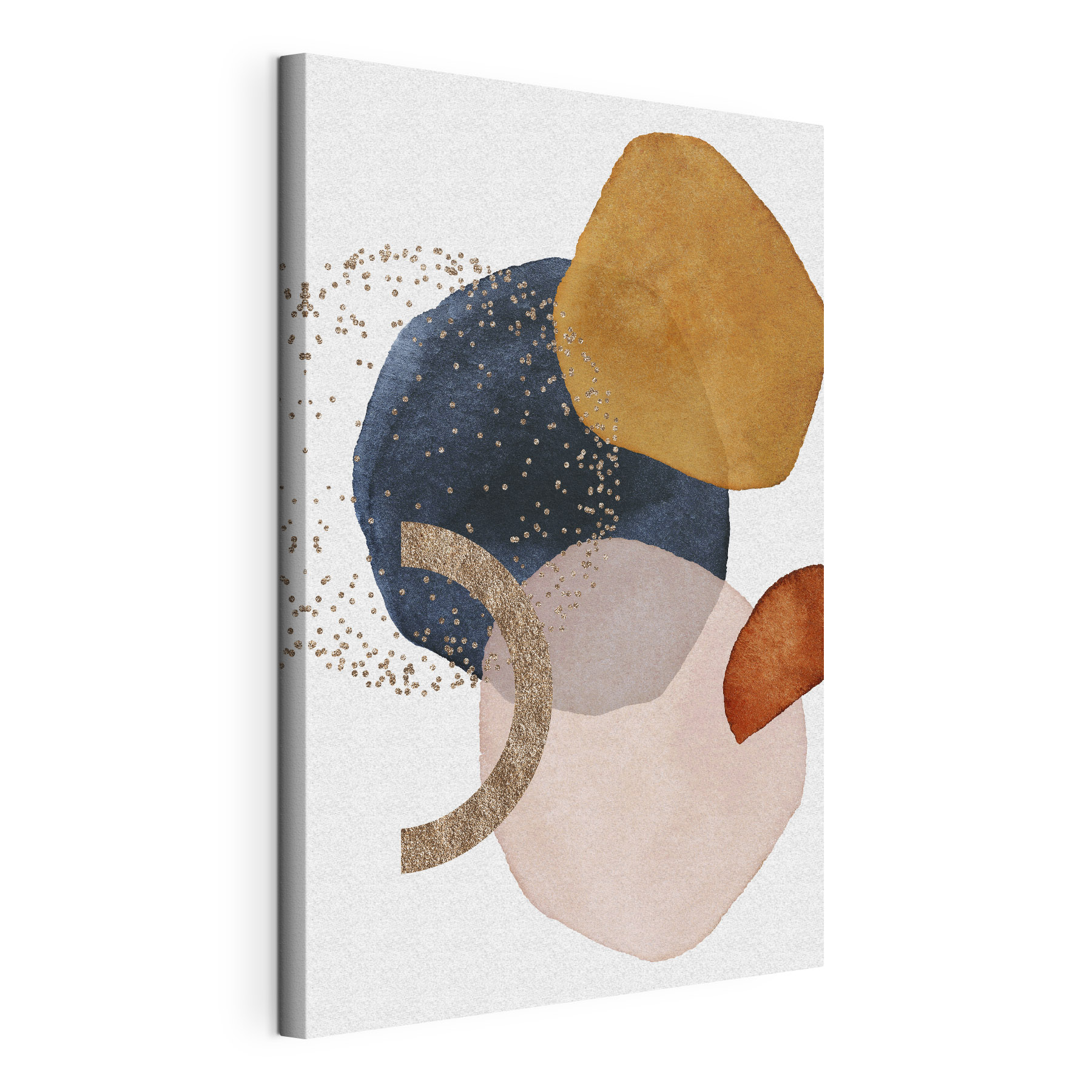 Abstract shapes and sparkling accents