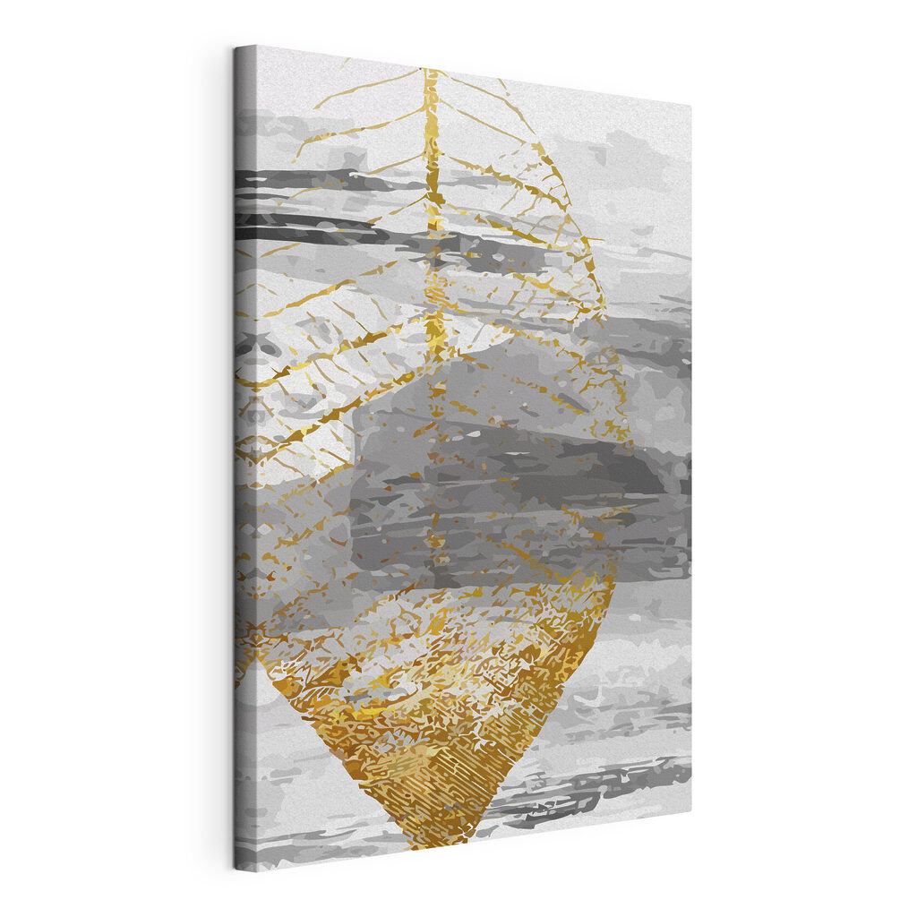 Elegant leaf design in muted tones