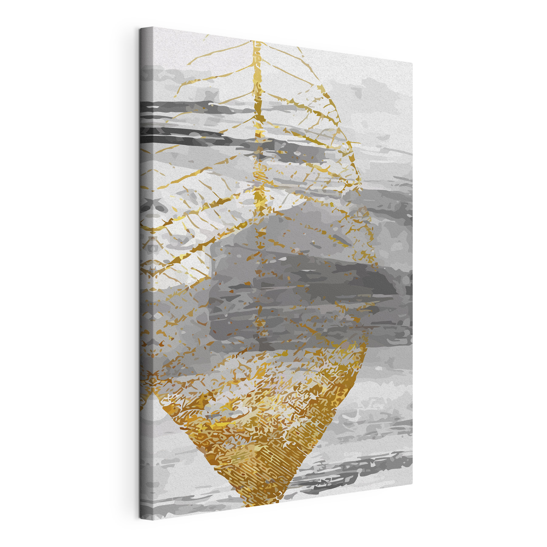 Elegant leaf design in muted tones