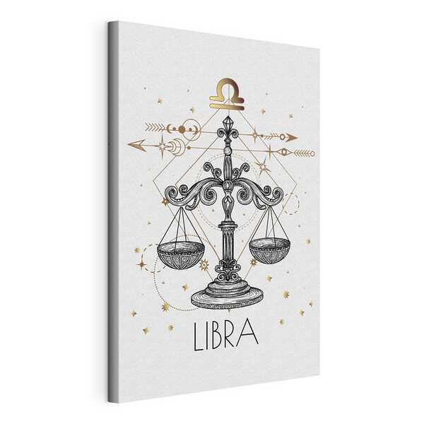 Rysunek przedstawiający znak zodiaku Waga Obraz Rysunek przedstawiający znak zodiaku Waga