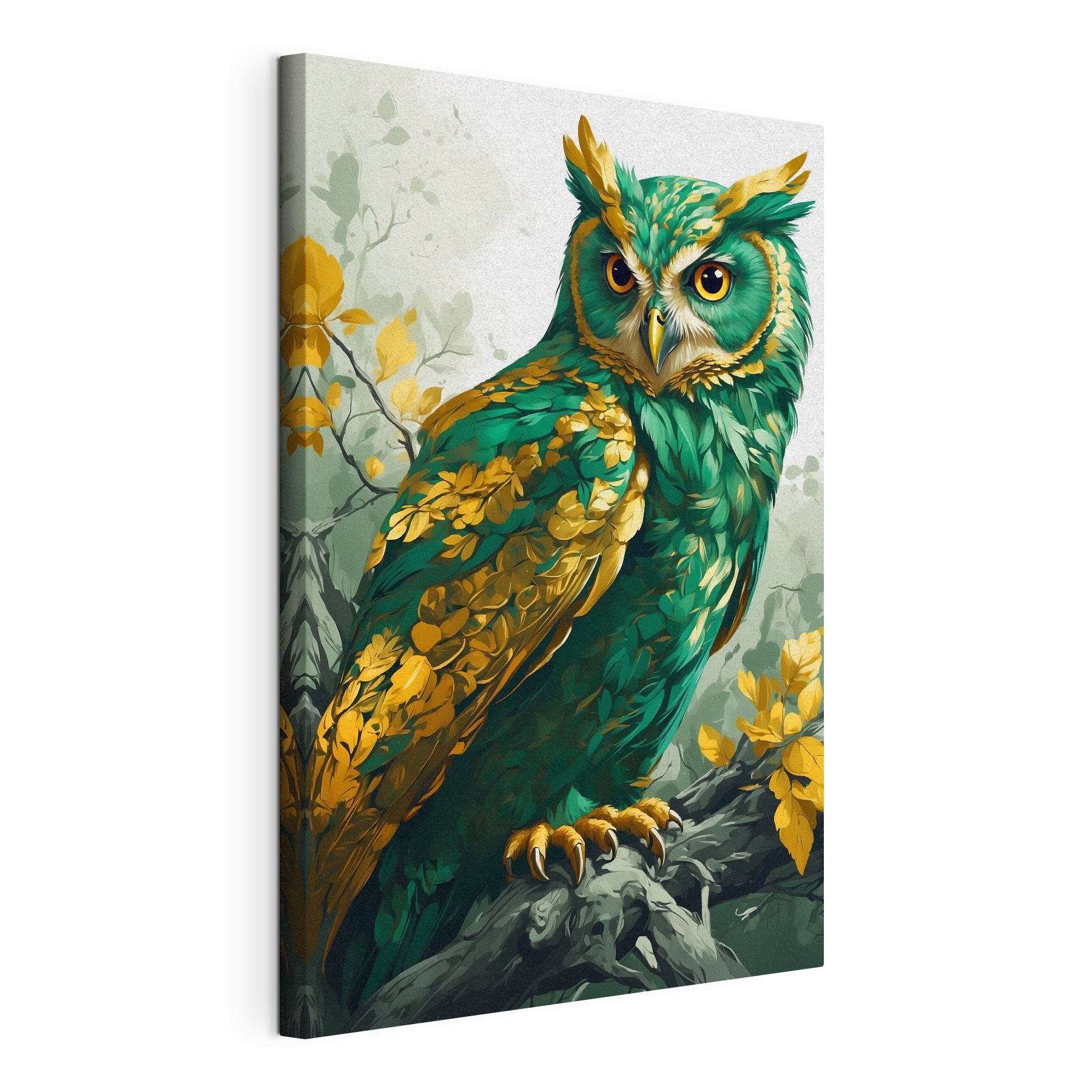 A painting of an owl
