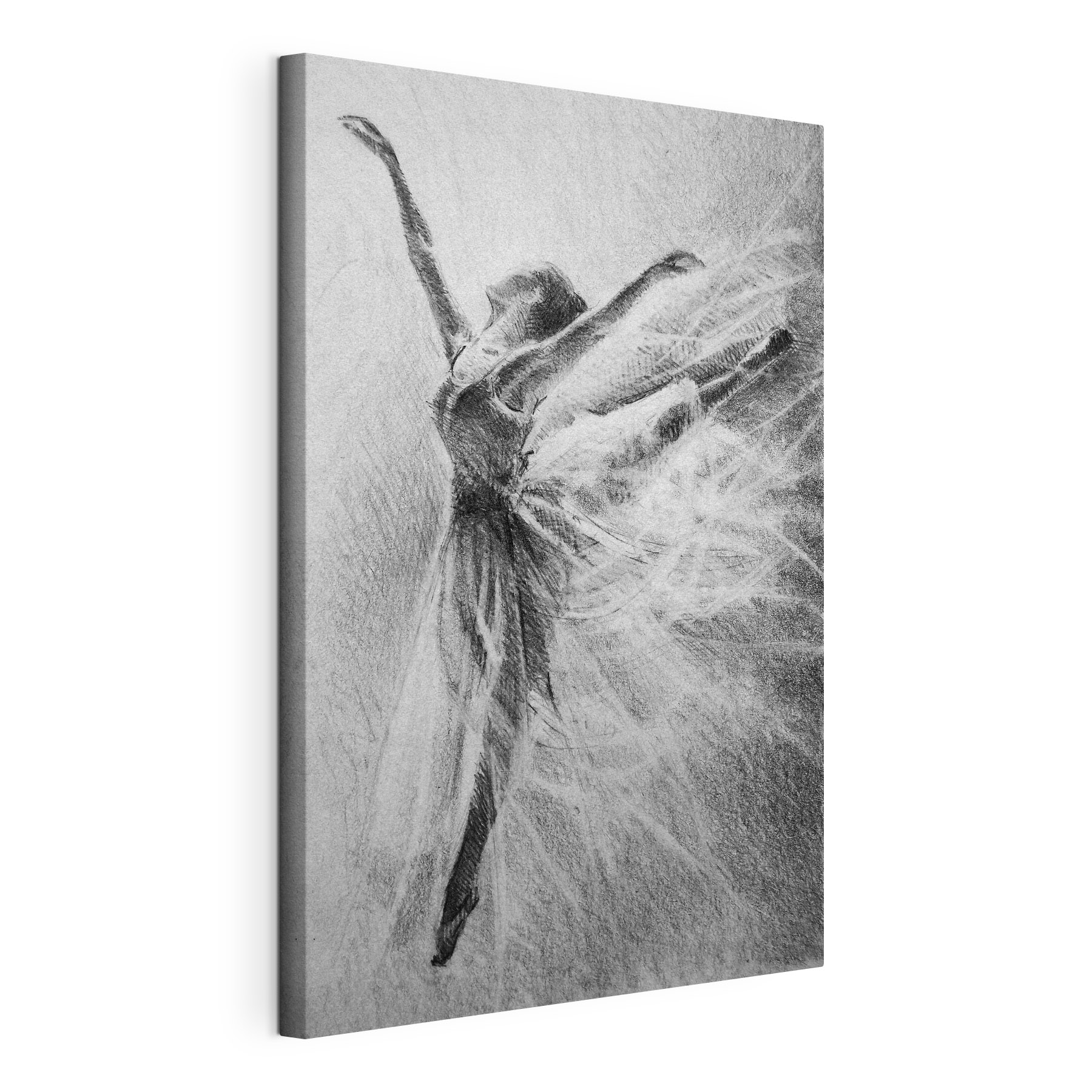 A drawing of a woman dancing