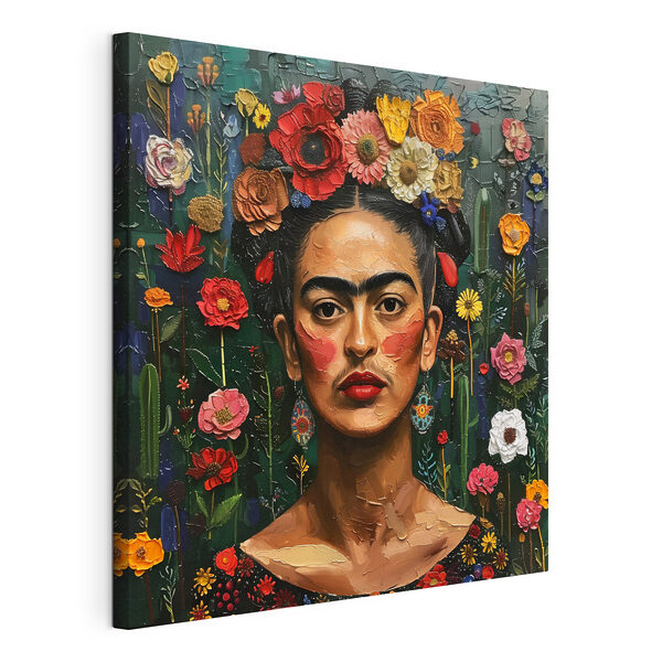 A woman with flowers in her hair