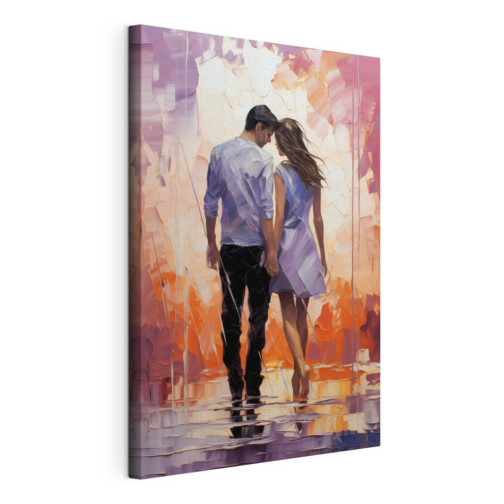 A man and woman holding hands