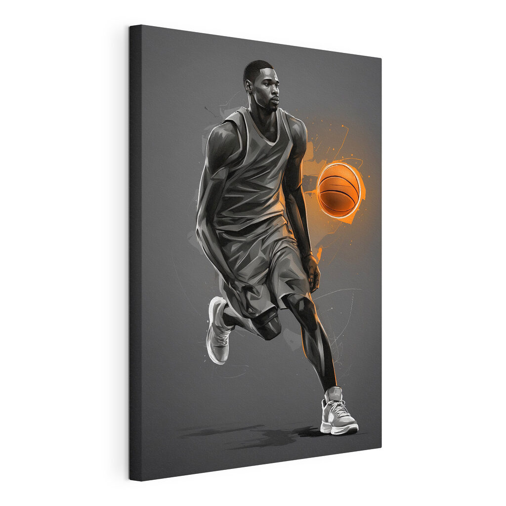 A basketball player with a ball A basketball player with a ball