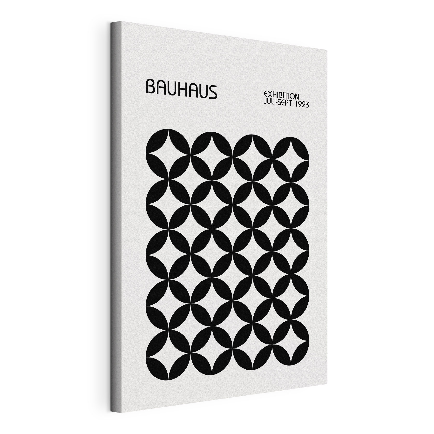 A black and white cover with a pattern of circles A black and white cover with a pattern of circles