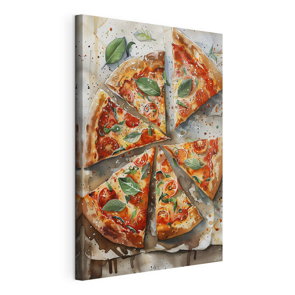 Obraz Pizza z pomidorami i bazylią