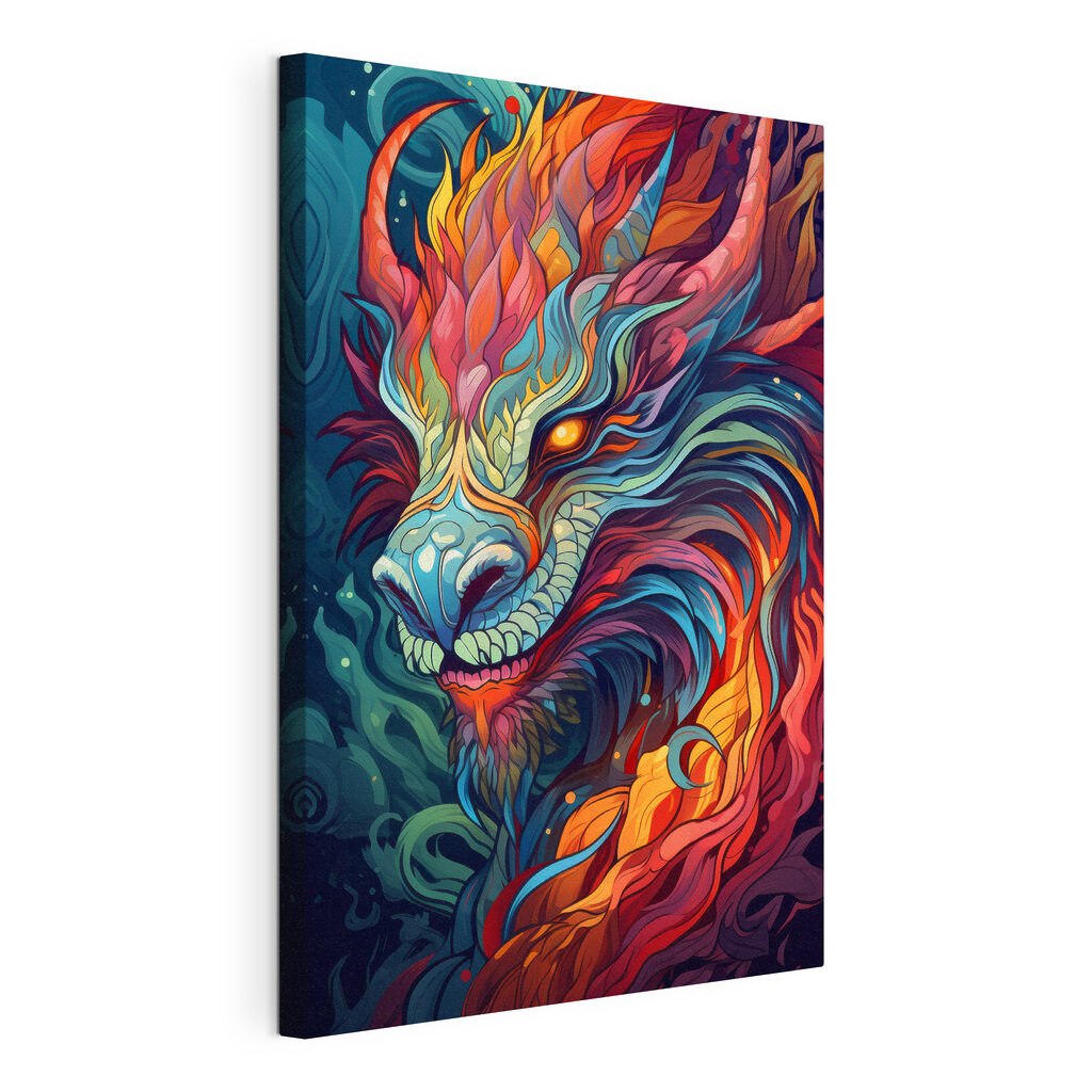 Colorful art of a dragon Colorful art of a dragon