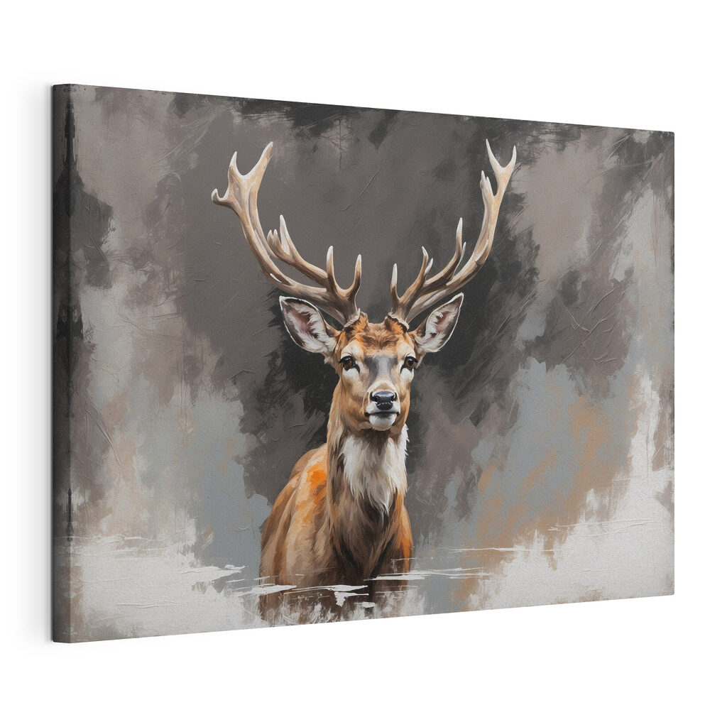 Deer with antlers looking at the camera Deer with antlers looking at the camera
