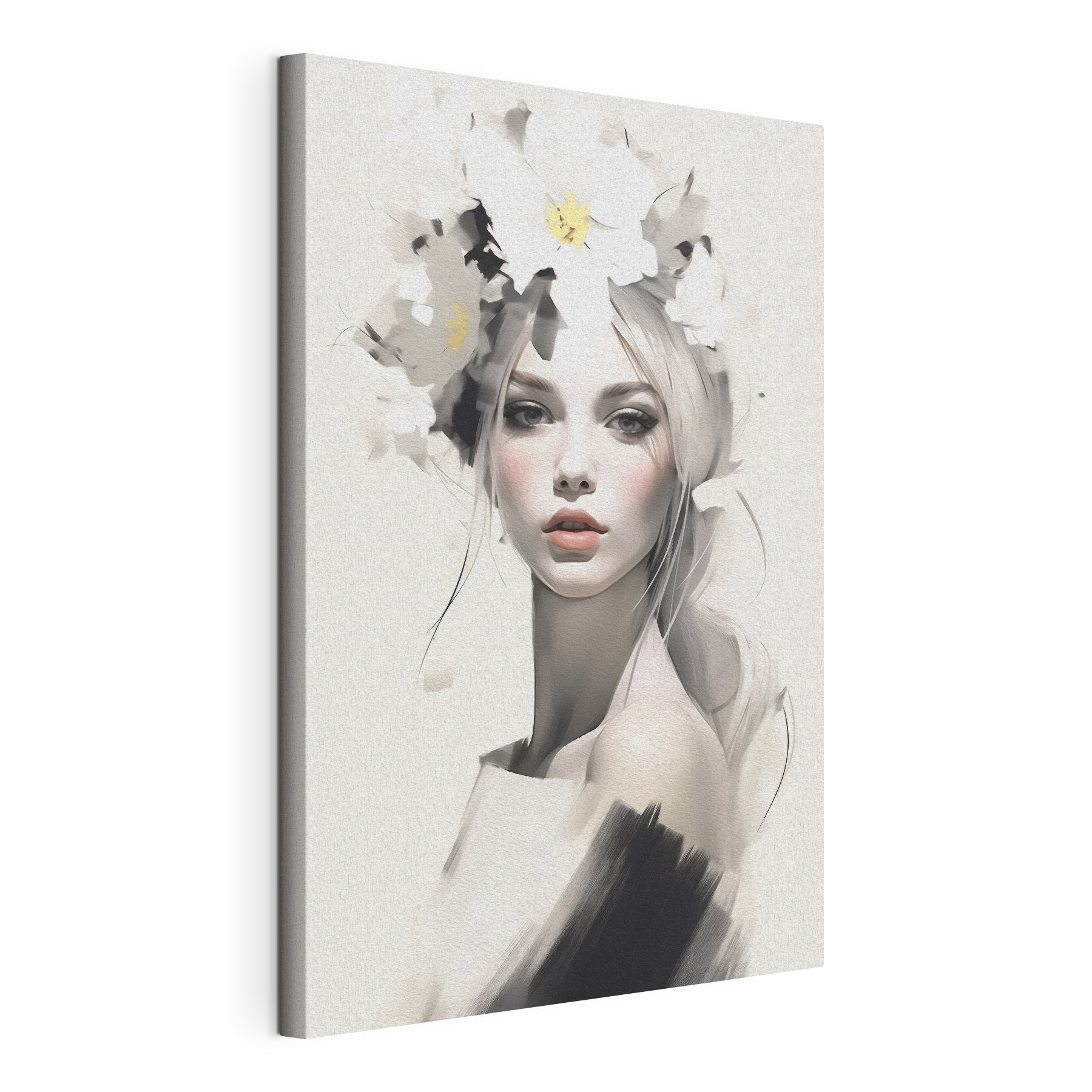 Woman with flowers in her hair