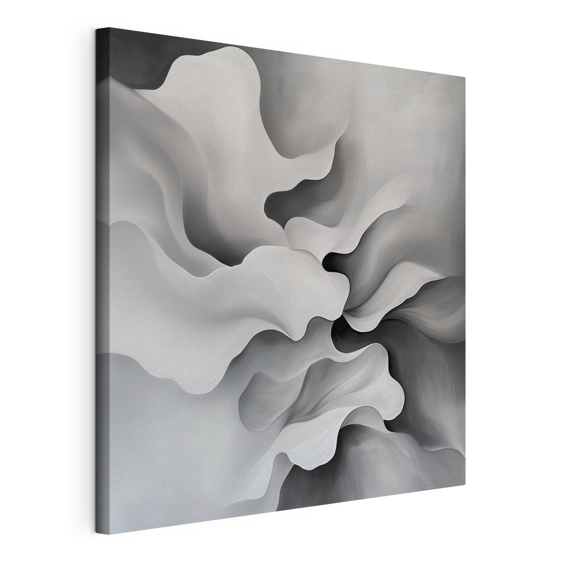 White and grey abstract art