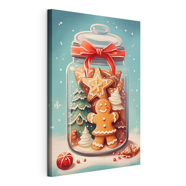 Jar of cookies with a red bow Jar of cookies with a red bow