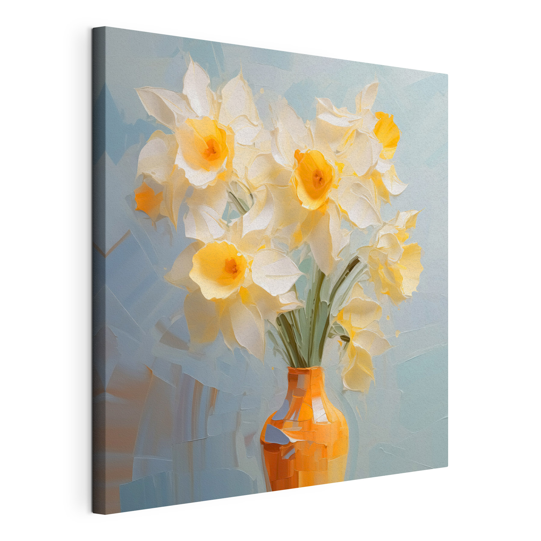 Yellow and white flowers in a vase