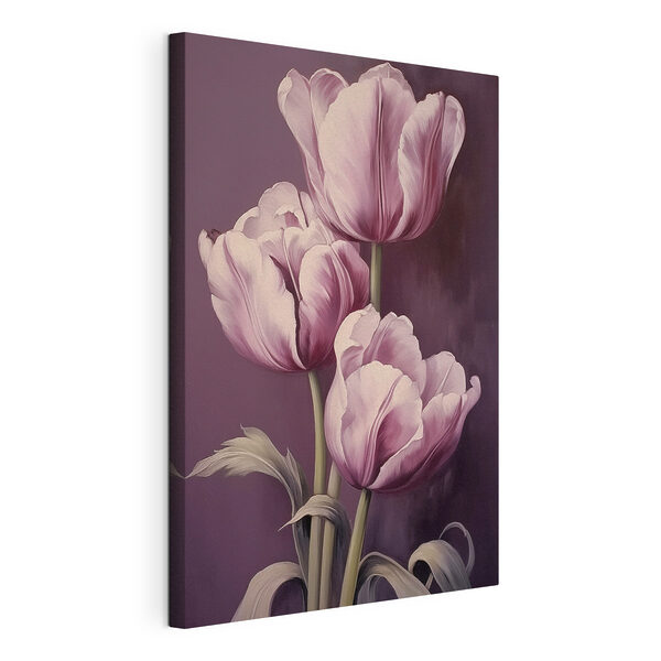 Painting of pink tulips