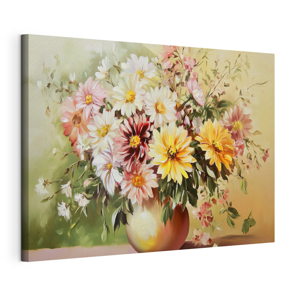 Painting of flowers in a vase Painting of flowers in a vase