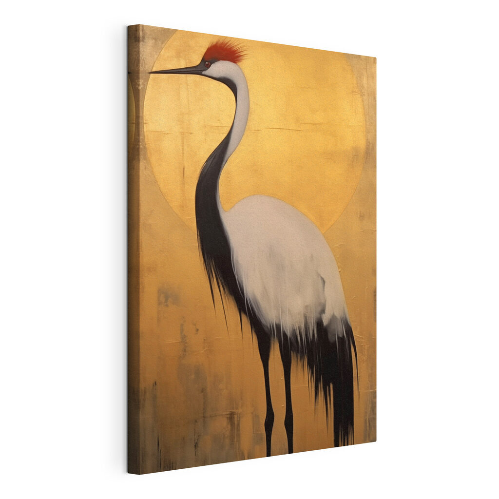 Painting of a crane Painting of a crane