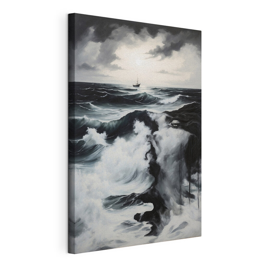 Painting of a ship in the ocean Painting of a ship in the ocean