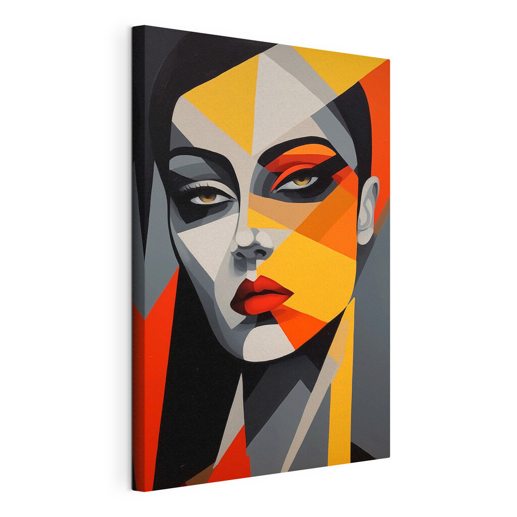 Painting of a woman's face Painting of a woman's face