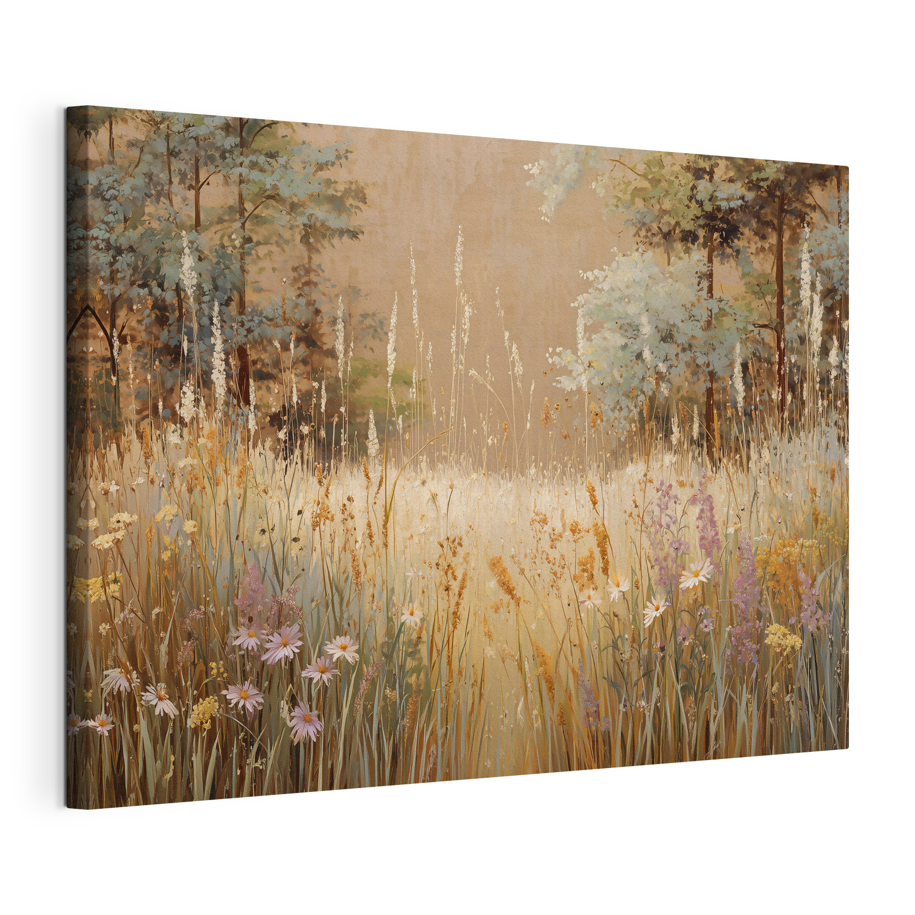 Painting of a field of flowers