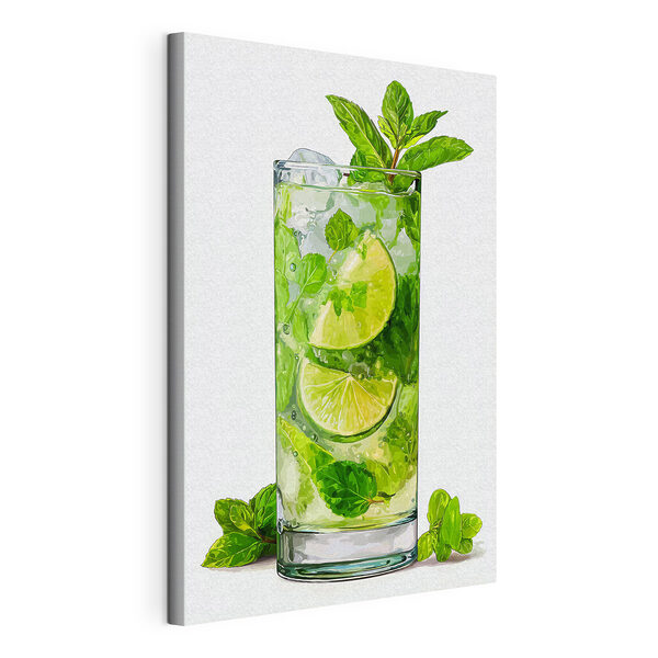Szklanka z napojem i limonkami Obraz Szklanka z napojem i limonkami