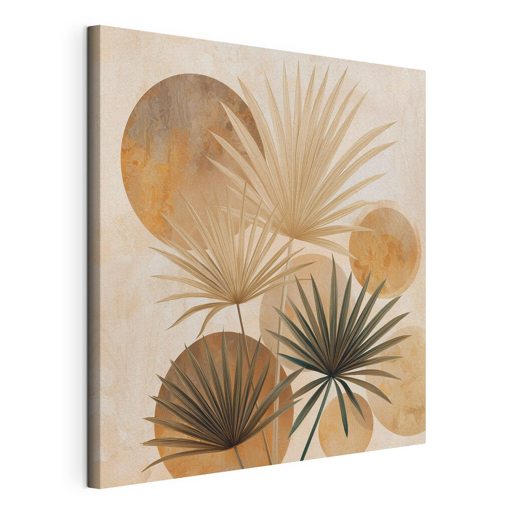 Group of leaves with circles and dots
