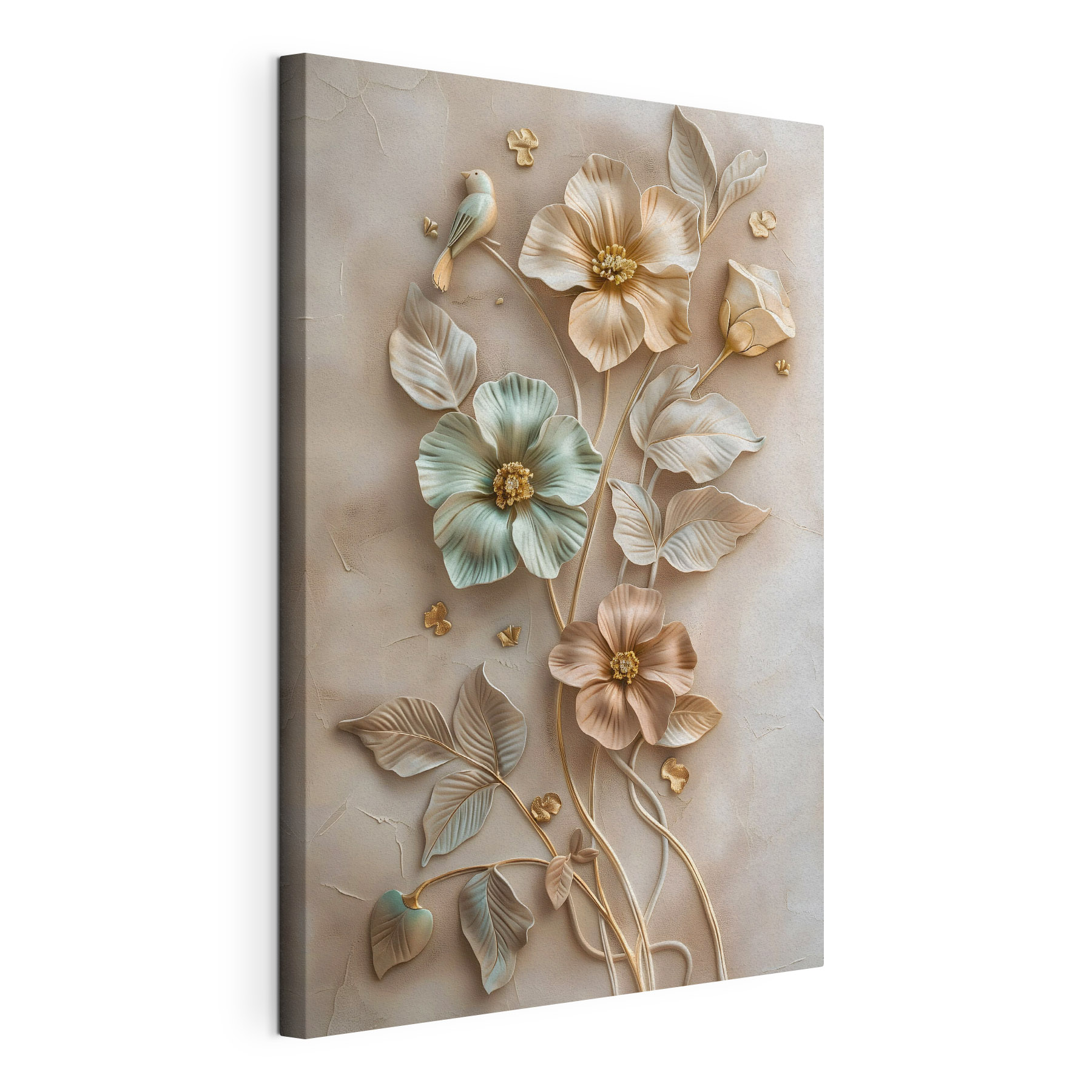 Wall art with flowers and leaves Wall art with flowers and leaves