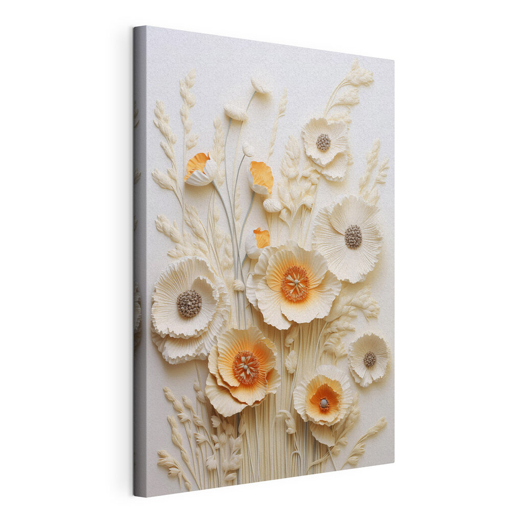 White and orange flowers