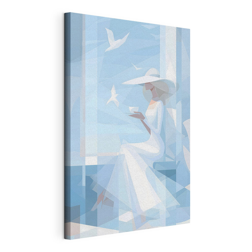 Woman in a white dress