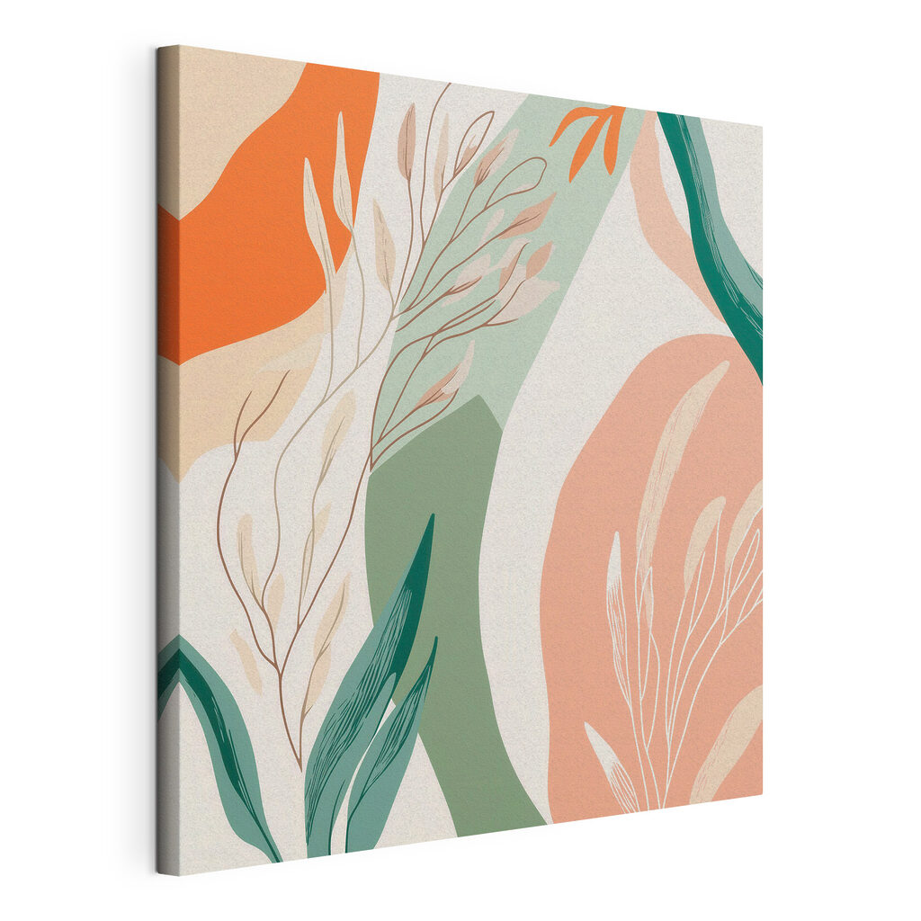Colorful pattern with leaves Colorful pattern with leaves