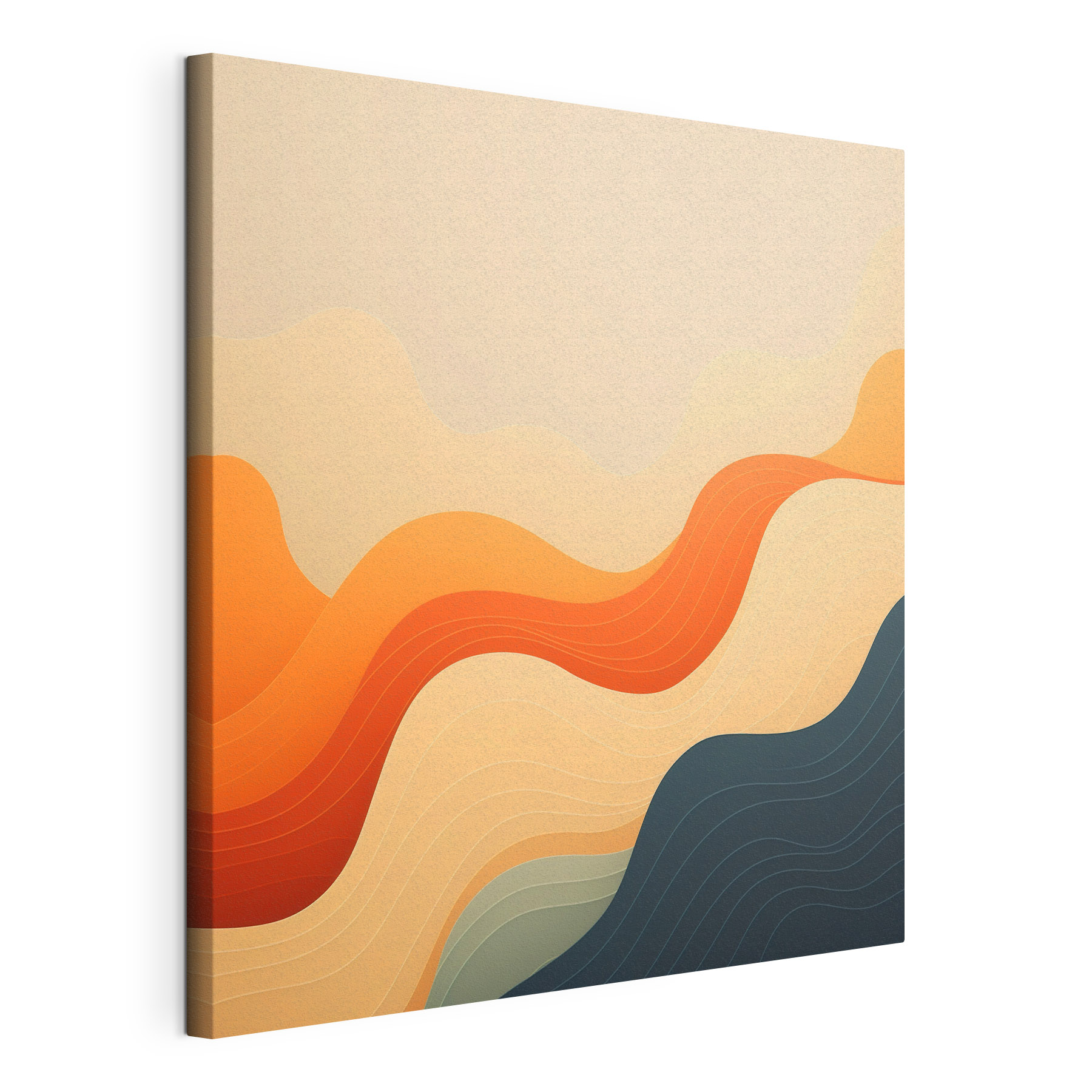Colorful waves on a white background