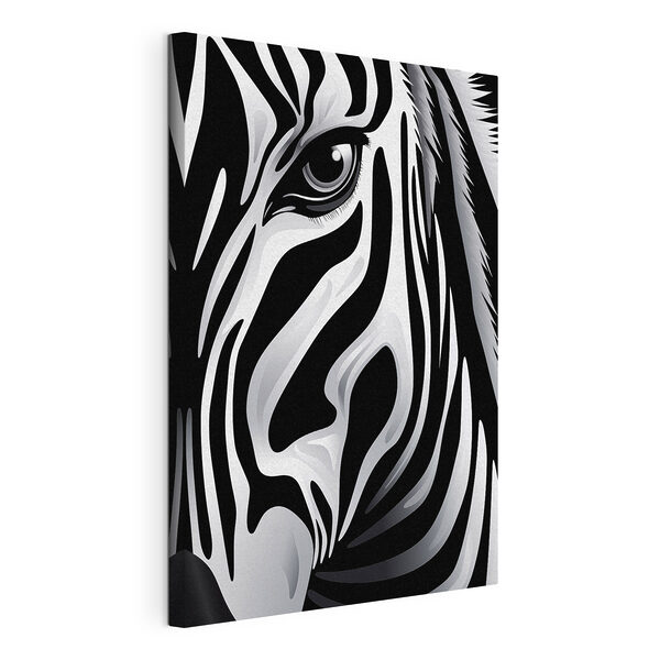 Majestatyczna zebra w stylu monochromatycznym Obraz Majestatyczna zebra w stylu monochromatycznym