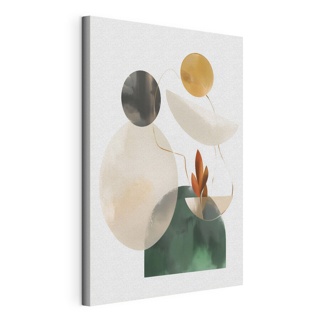 Group of objects with leaves