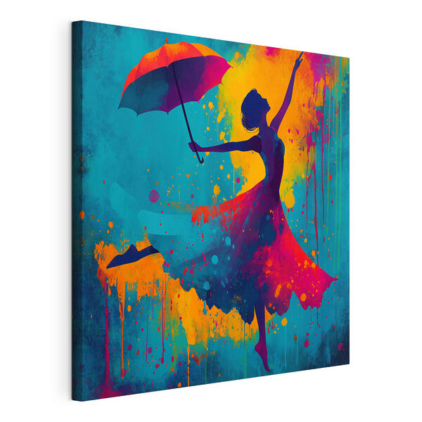 Obraz Obraz Kobieta w sukience trzymająca parasol (SKU: s49096)