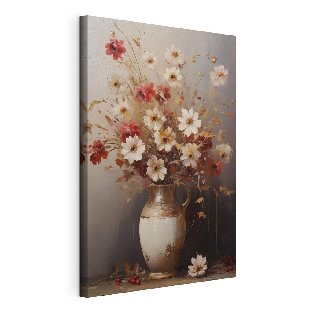 Painting of flowers in a vase