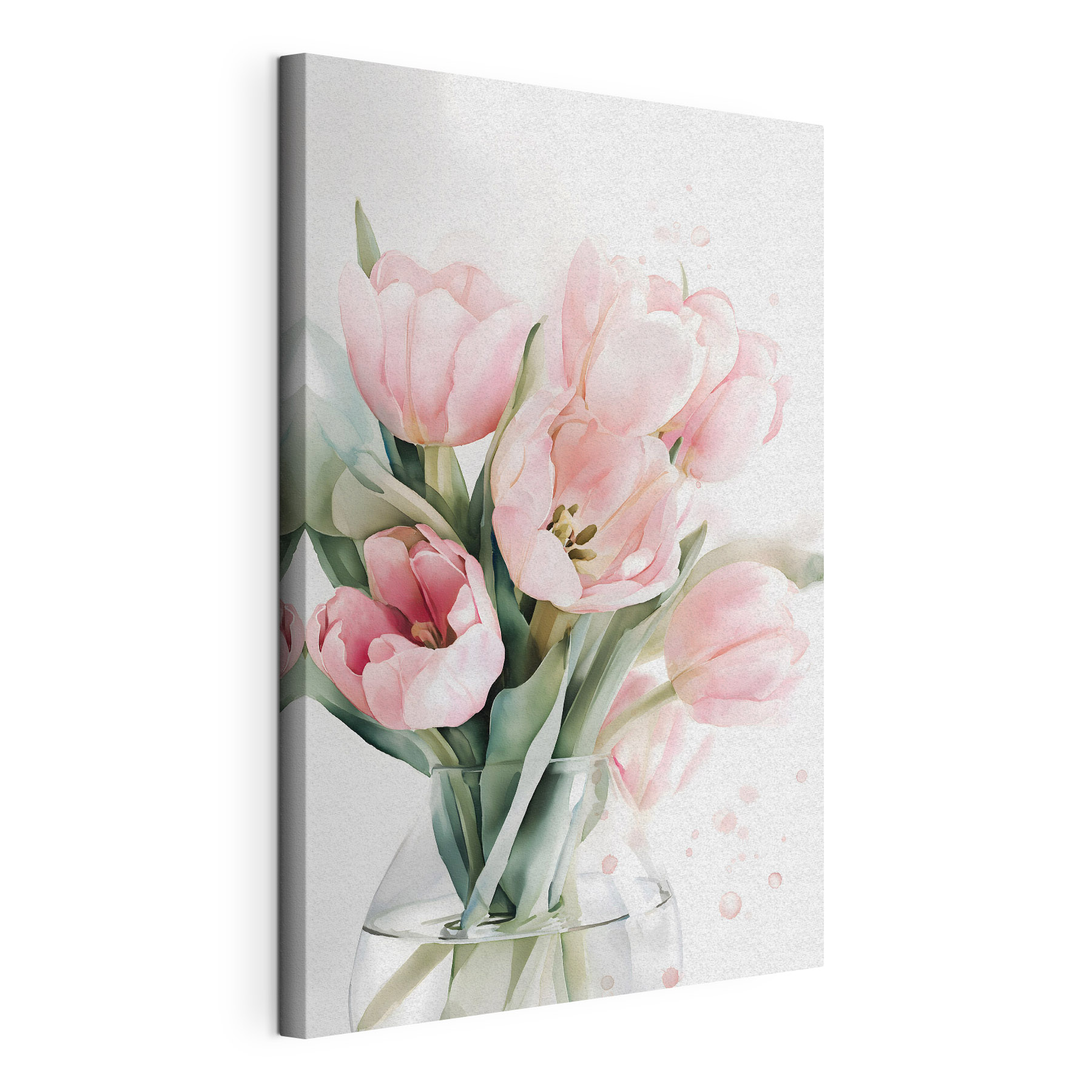 Bouquet of delicate pink tulips